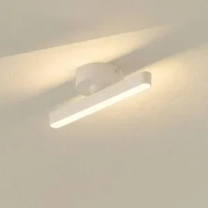 Lindby LED-Strahler Eldrin, weiß, 1-flg., Lichtleiste Eldrin Lindby, dimmbar, weiß / opal, für Wohn- / Esszimmer, Metall, Modern, LED Deckenlampe
