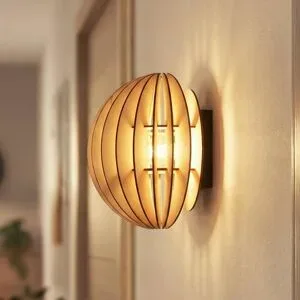 Wandlampe Clay MCJ, dimmbar, Holz hell, für Wohn- / Esszimmer, Holz, Skandinavisch, Wandleuchte, Wandlampe Innen
