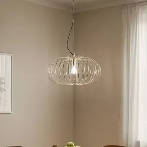 Hängelampe Globe Domiluce, dimmbar, messing / gold, für Wohn- / Esszimmer, Metall, Pendelleuchte