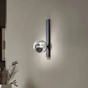Wandlampe Rumba Domiluce, dimmbar, schwarz, für Wohn- / Esszimmer, Metall, Modern, Wandleuchte, Wandlampe Innen