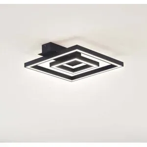 LED Deckenlampe Madamo Lindby, schwarz, für Wohn- / Esszimmer, Aluminium, Modern, LED Deckenleuchte