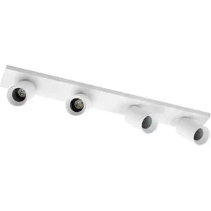 Arcchio Strahler Brinja, weiß, eckig, Ø 7 cm, 4-flg., GU10 Brinja Arcchio, dimmbar, weiß / opal, für Wohn- / Esszimmer, Aluminium, Modern, Strahler