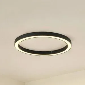 LED Deckenlampe Neor Lucande, dimmbar, schwarz, für Flurbereich, Metall, Modern, LED Deckenleuchte