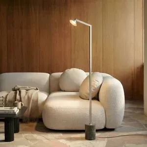 LED Stehlampe Steve Lucande, dimmbar, alu / grau / zink, für Wohn- / Esszimmer, Metall, Modern, LED Stehlampe