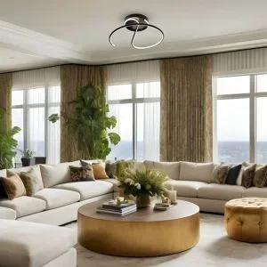 LED Deckenlampe Delta Milagro Lighting, schwarz, für Wohn- / Esszimmer, Metall, Modern, LED Deckenleuchte