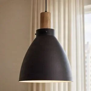 Hängelampe Trebale Lindby, dimmbar, schwarz, für Wohn- / Esszimmer, Metall, Skandinavisch, Pendelleuchte