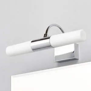Wandlampe Devran Lindby, dimmbar, chrom / silber, für Badezimmer, Metall, Modern, Wandleuchte, Wandlampe Bad