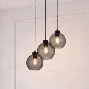 Glas Hängelampe Cubus TK Lighting, dimmbar, schwarz, für Wohn- / Esszimmer, Glas, Modern, Pendelleuchte
