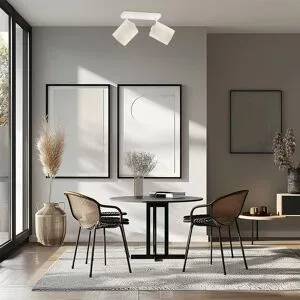 Deckenlampe Suerte Argon, dimmbar, weiß / opal, für Wohn- / Esszimmer, Textil / Stoff / Seide, Deckenlampe
