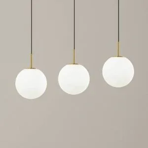 Glas Hängelampe Joran Lucande, weiß / opal, für Wohn- / Esszimmer, Glas, Modern, Pendelleuchte