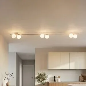 Deckenlampe Imelo TK Lighting, dimmbar, creme / amber, für Schlafzimmer, Glas, Deckenlampe