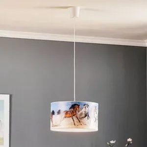 Hängelampe Horses Duolla, dimmbar, Multicolour, für Wohn- / Esszimmer, Kunststoff, Modern, Pendelleuchte