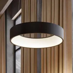 Hängelampe Aleksi Arcchio, dimmbar, schwarz, für Küche, Metall, Modern