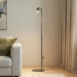 Stehlampe Nex TK Lighting, schwarz, für Wohn- / Esszimmer, Metall, Stehlampe