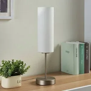 Tischlampe Felice Lindby, weiß / opal, für Wohn- / Esszimmer, Glas, Modern, Tischlampe