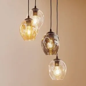 Glas Hängelampe Starla EMIBIG LIGHTING, dimmbar, schwarz, für Wohn- / Esszimmer, Glas, Modern, Pendelleuchte