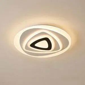 LED Deckenlampe Rebeka Lindby, dimmbar, weiß / opal, für Wohn- / Esszimmer, Kunststoff, Modern, LED Deckenleuchte