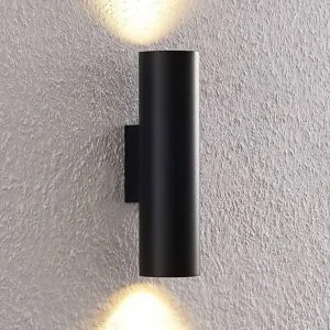 Wandlampe Brinja Arcchio, dimmbar, schwarz, für Flurbereich, Aluminium, Modern, Wandleuchte, Wandlampe Innen