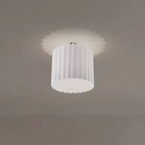 Deckenlampe Aria Duolla, dimmbar, weiß / opal, für Wohn- / Esszimmer, Textil / Stoff / Seide, Deckenlampe