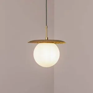 Glas Hängelampe Anemon Opviq, dimmbar, messing / gold, für Wohn- / Esszimmer, Glas, Modern, Pendelleuchte