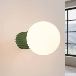 Wandlampe ORBI SOLLUX LIGHTING, dimmbar, grün, für Badezimmer, Aluminium, Wandleuchte, Wandlampe Bad