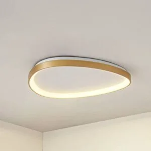 LED Deckenlampe Asken Lucande, dimmbar, messing / gold, für Wohn- / Esszimmer, Aluminium, Modern, LED Deckenleuchte