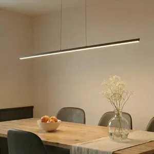 Hängelampe Solvar Lucande, dimmbar, schwarz, für Wohn- / Esszimmer, Metall, Modern