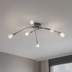 Deckenlampe Banana Opviq, dimmbar, schwarz, für Wohn- / Esszimmer, Metall, Modern, Deckenlampe
