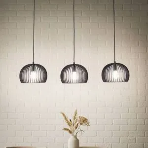 Hängelampe Jusra Lindby, dimmbar, schwarz, für Wohn- / Esszimmer, Metall, Modern, Pendelleuchte