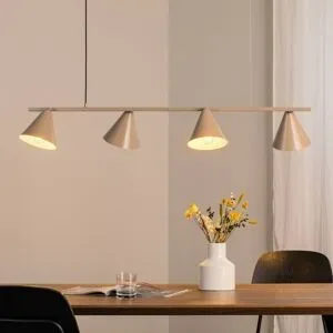Hängelampe Hängeleuchte Form 4 ALDEX, dimmbar, creme / amber, für Wohn- / Esszimmer, Metall, Modern, Pendelleuchte