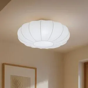 Deckenlampe Helin Lindby, dimmbar, weiß / opal, für Wohn- / Esszimmer, Textil / Stoff / Seide, Skandinavisch, Deckenlampe