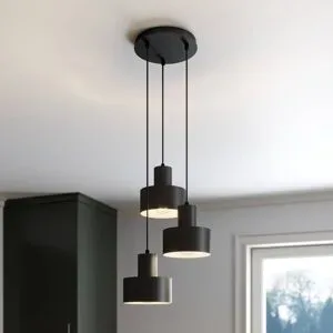 Hängelampe Rif SIGMA, dimmbar, schwarz, für Wohn- / Esszimmer, Metall, Modern, Pendelleuchte