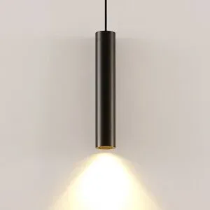 Hängelampe Ejona Arcchio, dimmbar, schwarz, für Flurbereich, Aluminium, Modern, Pendelleuchte