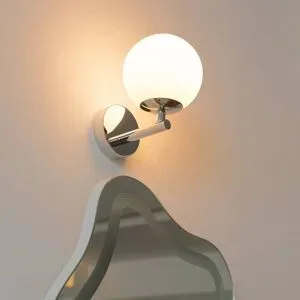 Wandlampe Maviris Arcchio, chrom / silber, für Badezimmer, Metall, Modern, Wandleuchte, Wandlampe Bad