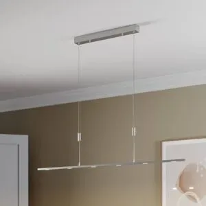 Hängelampe Arnik Lucande, dimmbar, alu / grau / zink, für Wohn- / Esszimmer, Metall, Modern
