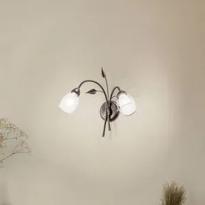Wandlampe Liliana ONLI, dimmbar, bronze / altmessing, für Wohn- / Esszimmer, Metall, Florentiner, Wandleuchte, Wandlampe Innen