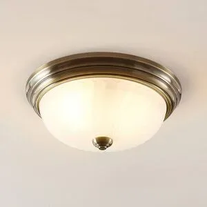 Deckenlampe Pakka Lindby, dimmbar, bronze / altmessing, für Wohn- / Esszimmer, Antik, Deckenlampe