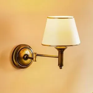Wandlampe Birmingham Jupiter, dimmbar, bronze / altmessing, für Wohn- / Esszimmer, Kunststoff, Antik, Wandleuchte, Wandlampe Innen
