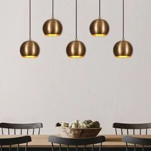Hängelampe Sivani MR-1000 Opviq, dimmbar, bronze / altmessing, für Wohn- / Esszimmer, Metall, Pendelleuchte