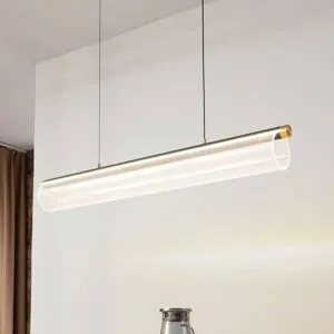 Hängelampe Alania Lucande, dimmbar, klar / transparent, für Wohn- / Esszimmer, Kunststoff, Modern