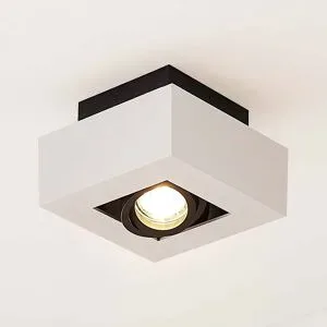 Arcchio Strahler Vince, 14 x cm, weiß/schwarz, GU10 VINCE Arcchio, dimmbar, weiß / opal, für Flurbereich, Aluminium, Modern, Strahler