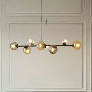 Hängelampe Glassy EMIBIG LIGHTING, dimmbar, schwarz, für Wohn- / Esszimmer, Glas, Modern, Pendelleuchte