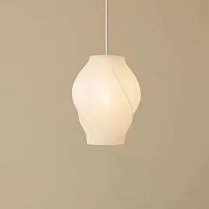 Hängelampe Tovina Lucande, dimmbar, weiß / opal, für Wohn- / Esszimmer, Textil / Stoff / Seide, Skandinavisch, Pendelleuchte
