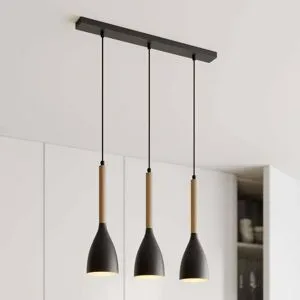 Hängelampe Muza Luminex, dimmbar, schwarz, für Wohn- / Esszimmer, Metall, Modern, Pendelleuchte