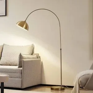Bogenlampe Lennart Lindby, bronze / altmessing, für Wohn- / Esszimmer, Metall, Modern, Stehlampe