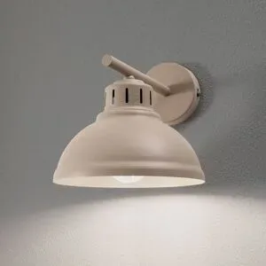 Wandlampe Sven Luminex, dimmbar, creme / amber, für Wohn- / Esszimmer, Metall, Industrielles Design, Wandleuchte, Wandlampe Innen