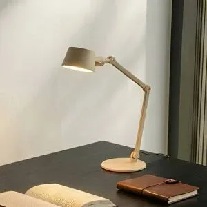 Schreibtischlampe Silka Lucande, creme / amber, für Wohn- / Esszimmer, Metall, Modern, Tischlampe