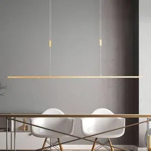 Hängelampe Tolu Quitani, dimmbar, messing / gold, für Wohn- / Esszimmer, Aluminium, Modern