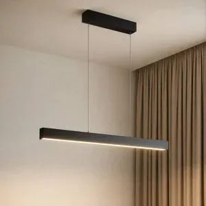 Smarte Hängelampe Mylosh Lucande, dimmbar, schwarz, für Wohn- / Esszimmer, Aluminium, Modern, Smart Home Pendelleuchte