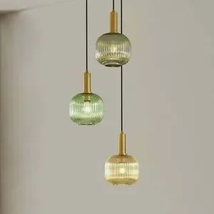 Hängelampe Dorotoe Lindby, dimmbar, Multicolour, für Wohn- / Esszimmer, Glas, Vintage, Pendelleuchte